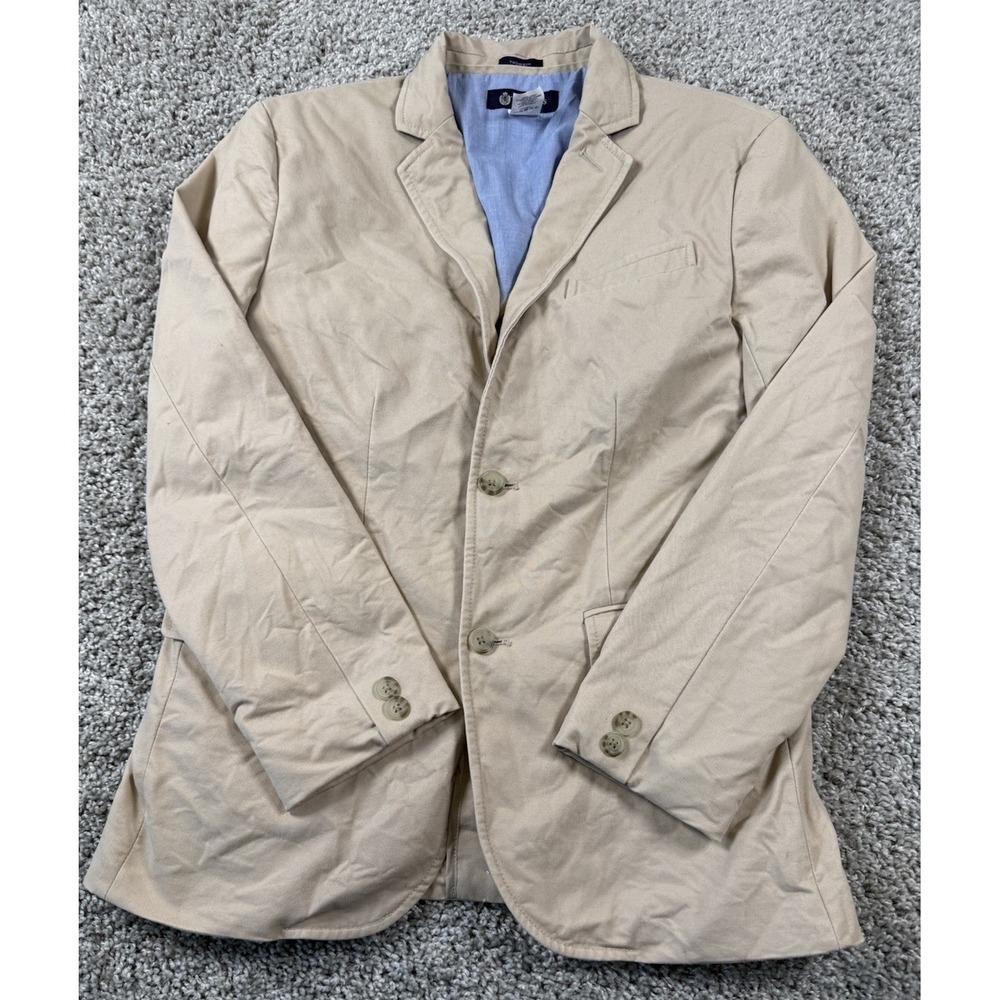 J Crew Crewcuts Boys Thompson Blazer Beige Two Button Size 14 - Read